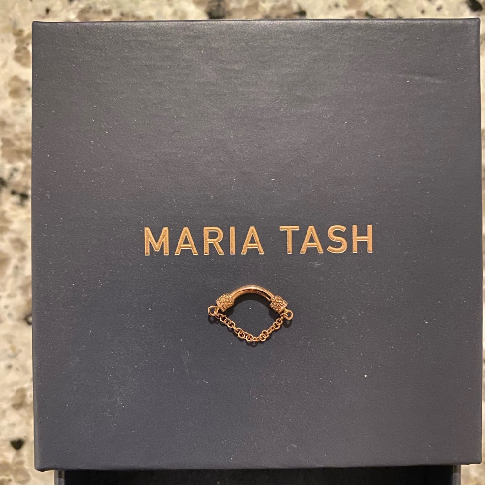 NIB Maria Tash Septum Spinner Chain Rose Gold 8mm